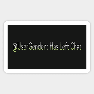 @UserGender : Has Left Chat Sticker